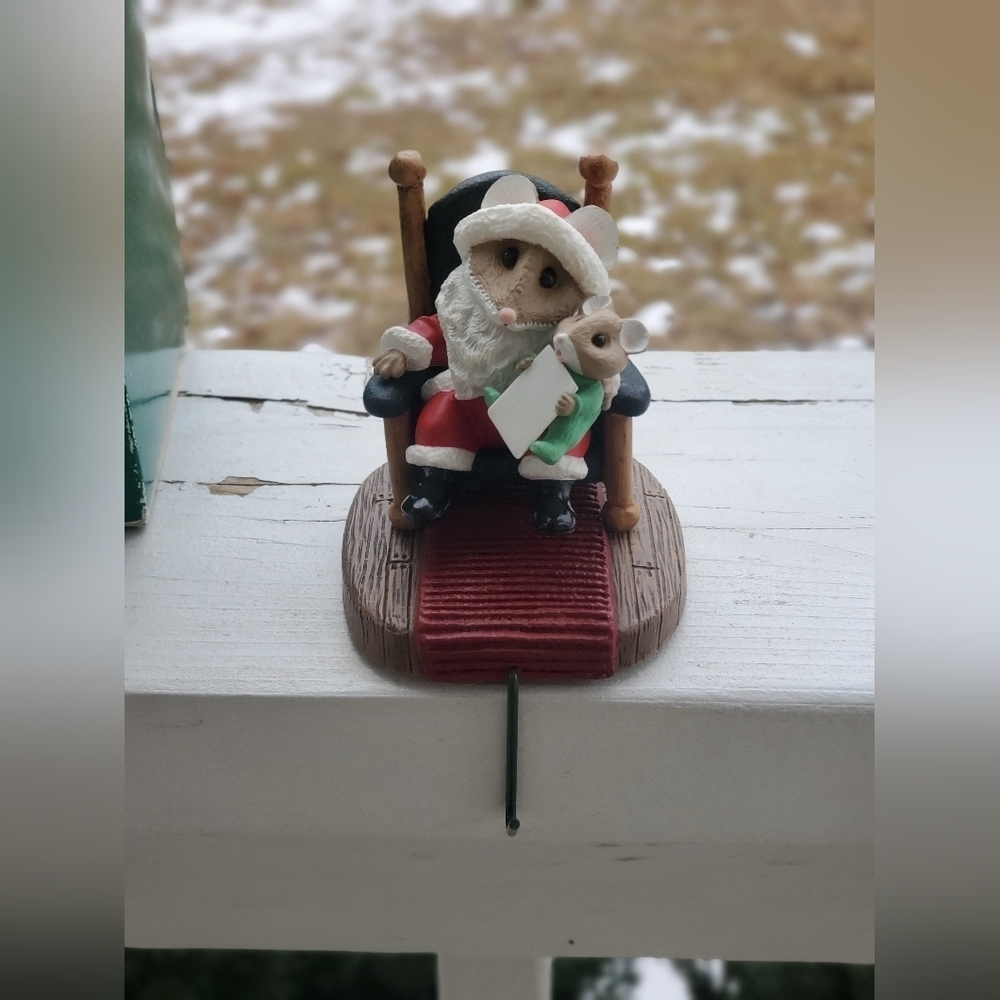 Santa Mouse Stocking Hanger - Picture 4 of 6